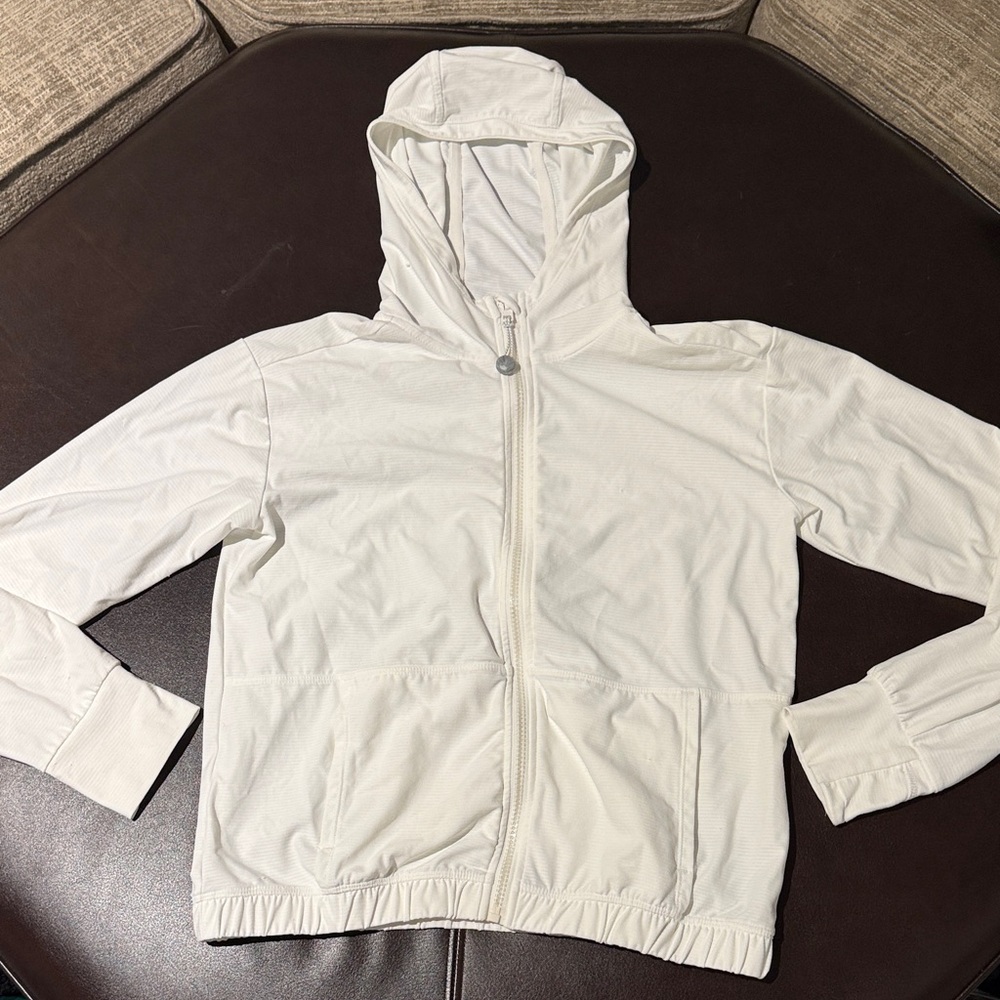 Athleta Girl White Hooded Jacket